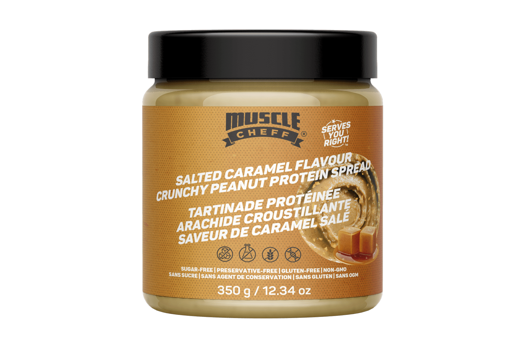 Protein Spread - Salted Caramel Flavor Crunchy Peanut (12.34 Oz. /350 G)